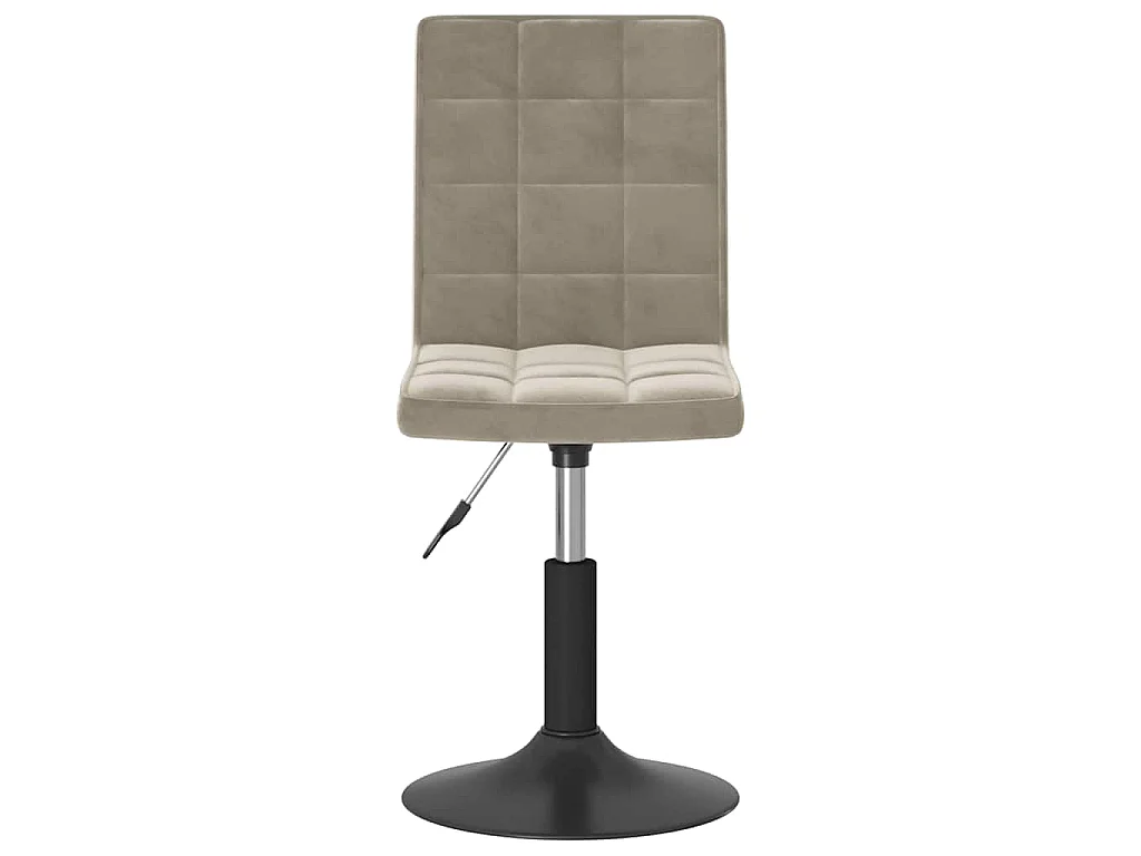 Chaises pivotantes à manger lot de 2 gris clair velours