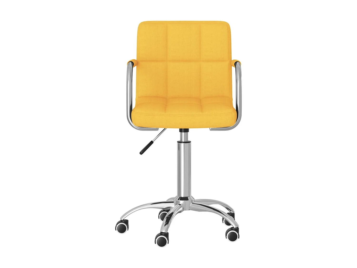 Chaise pivotante de salle à manger Jaune moutarde Tissu