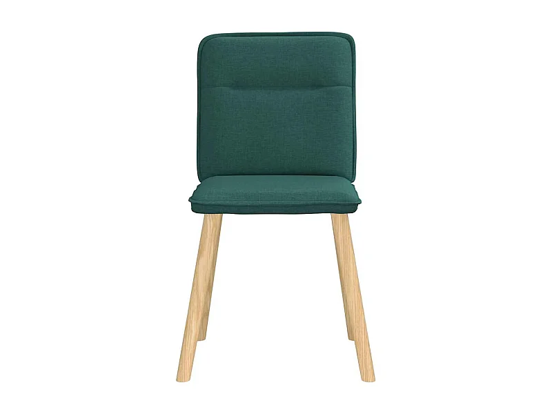 Sillas de comedor 6 unidades tela verde oscuro