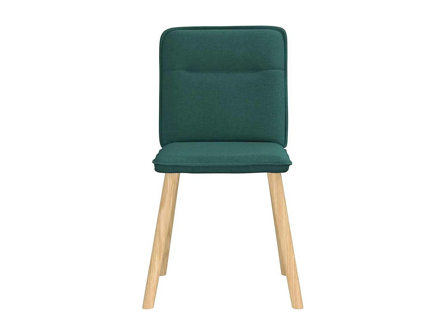 Sillas de comedor 6 unidades tela verde oscuro