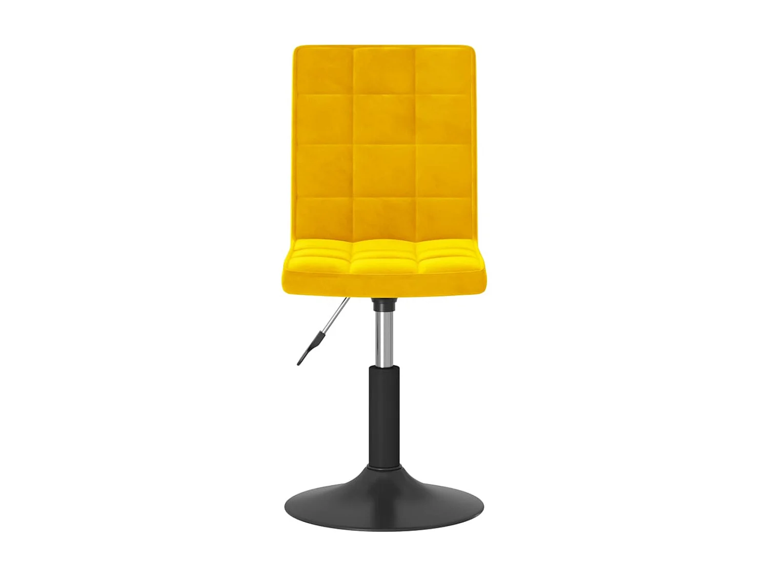 Chaises pivotantes à manger lot de 2 jaune moutarde velours