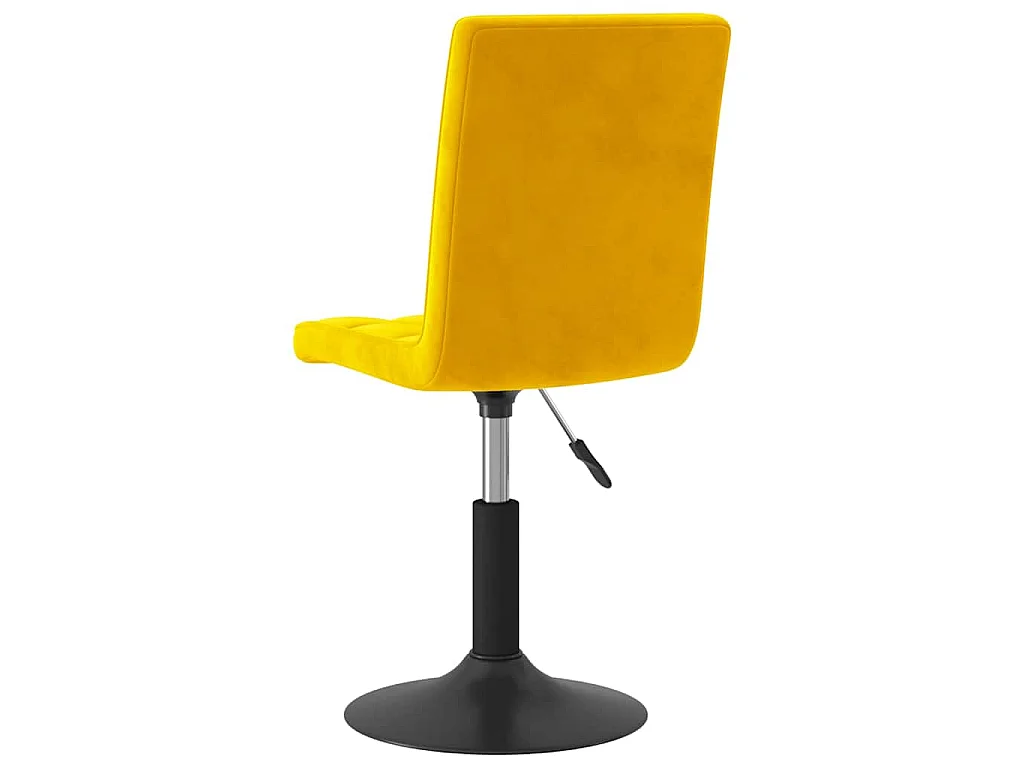 Chaises pivotantes à manger lot de 2 jaune moutarde velours