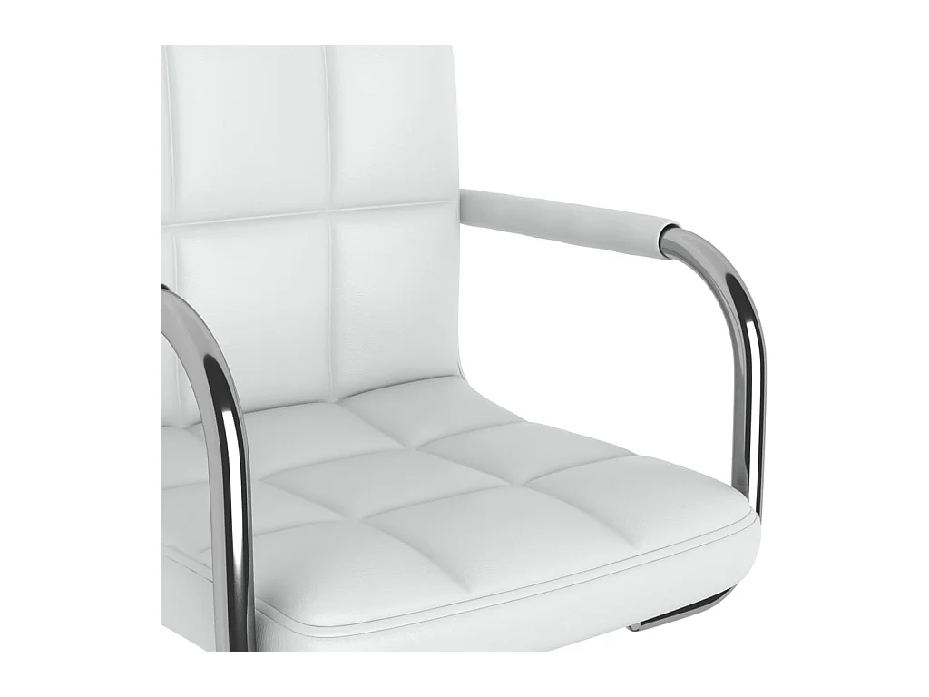 Chaises pivotantes à manger lot de 4 blanc similicuir