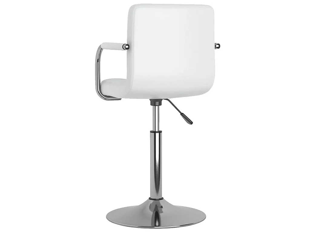 Cadeiras de jantar giratórias 4 pcs couro artificial branco