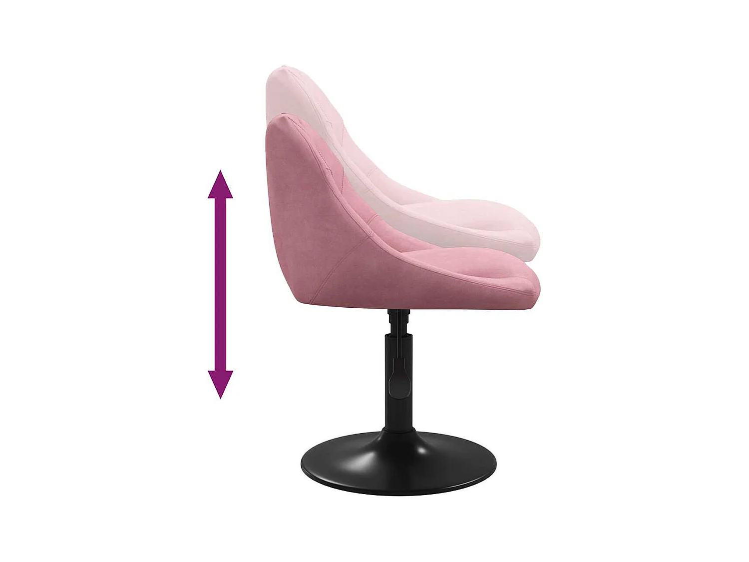 Chaise de salle à manger Rose Velours