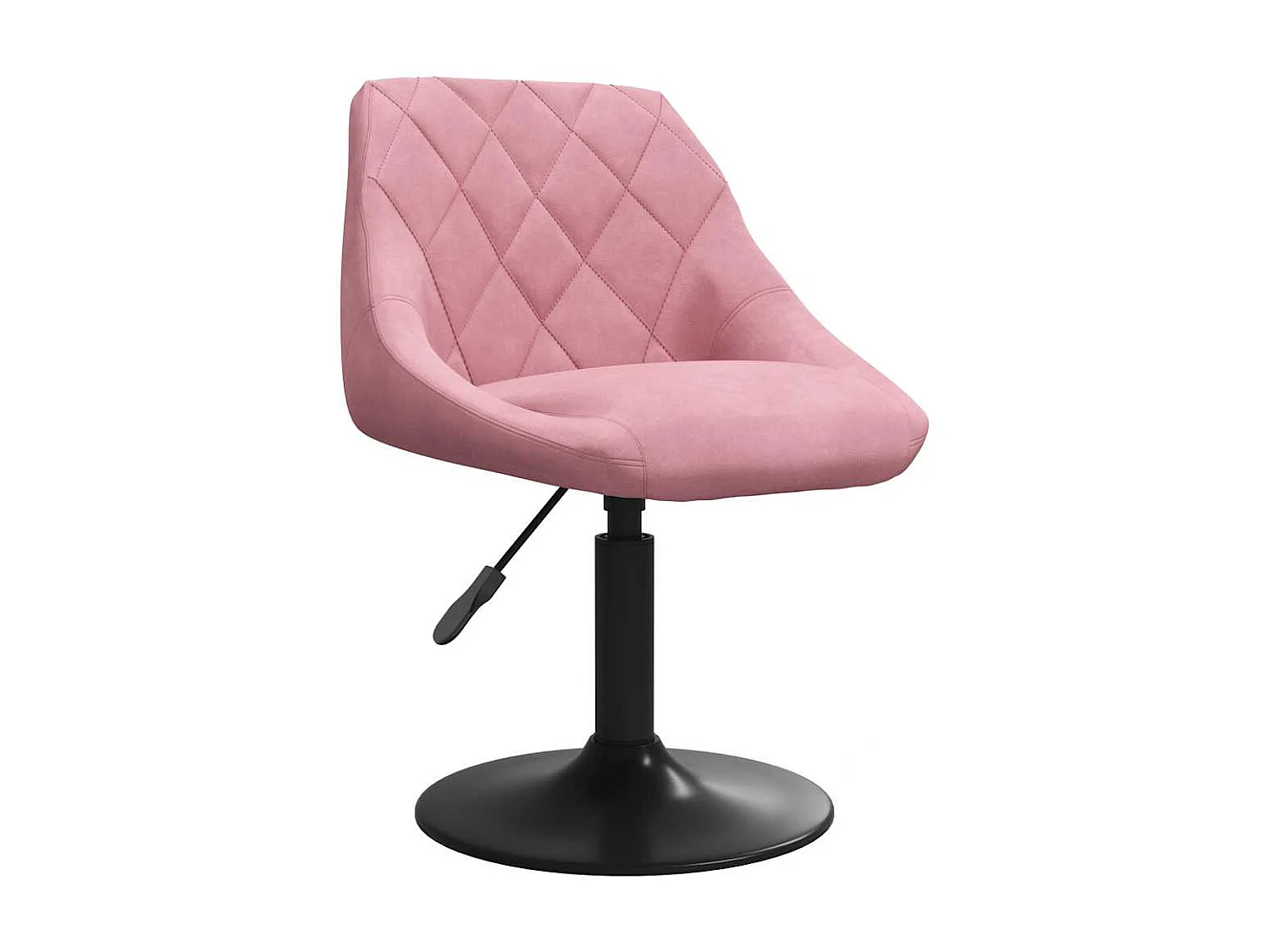 Eetkamerstoel fluweel roze