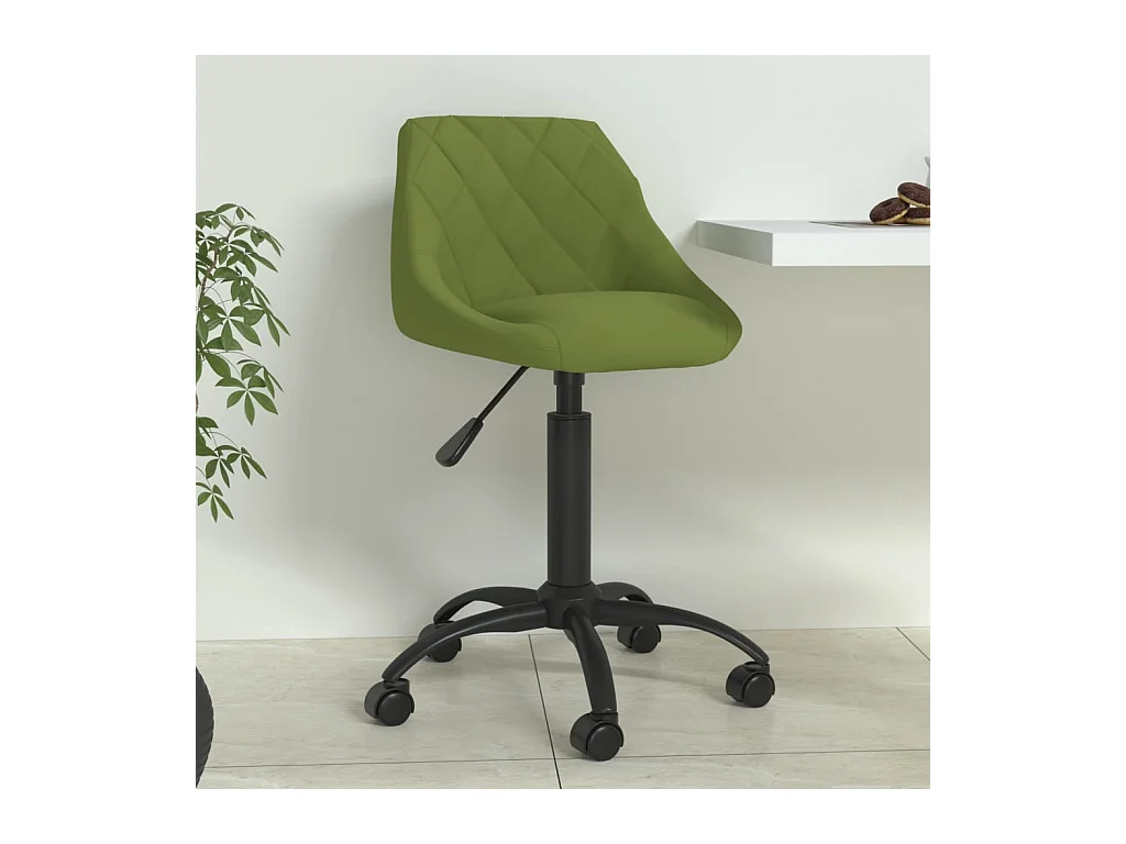 Chaise de salle à manger Vert clair Velours