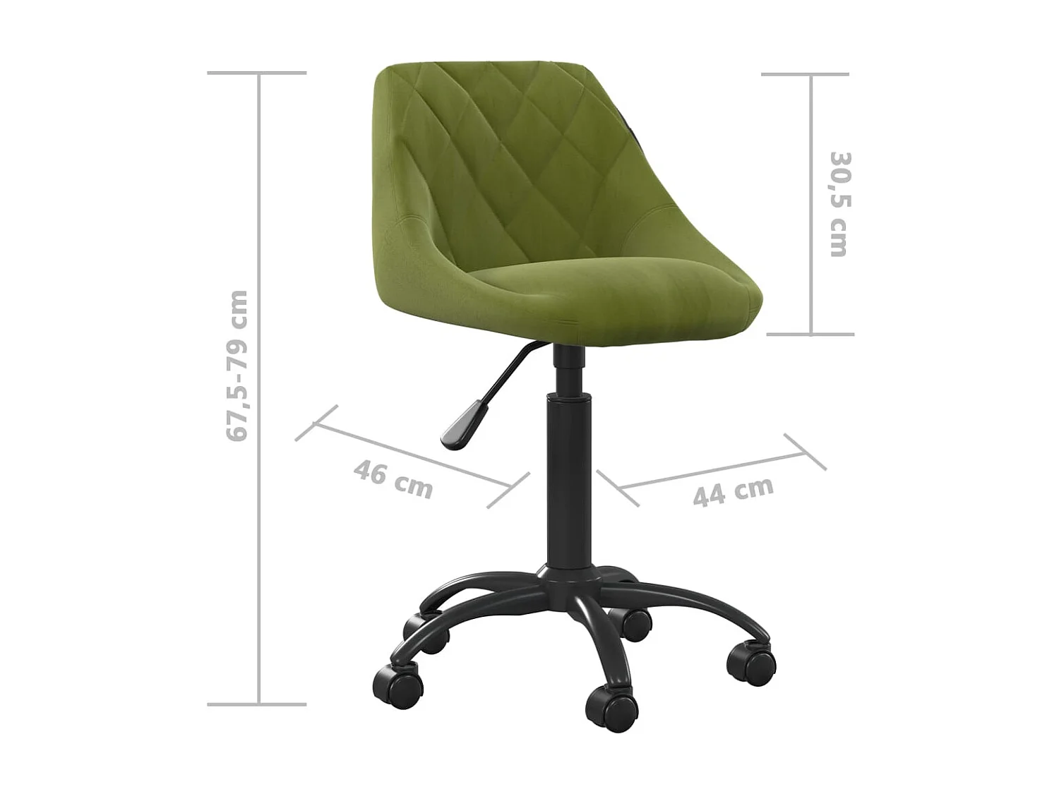 Cadeira de jantar veludo verde-claro