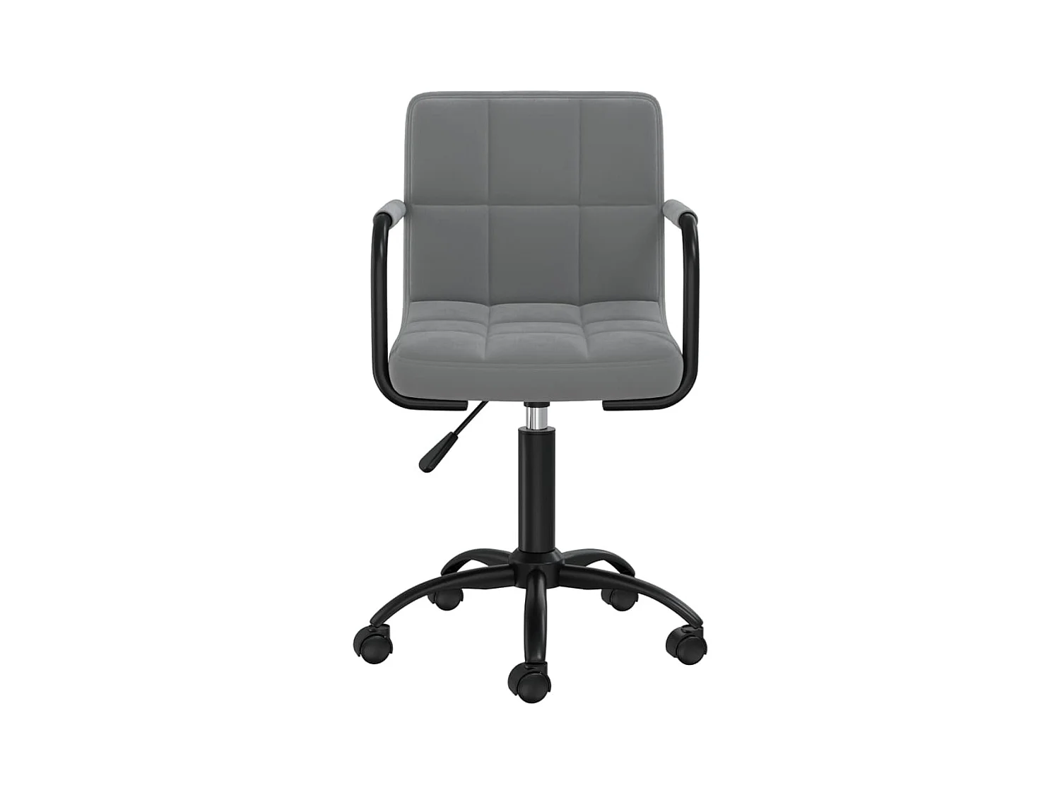 Chaises pivotantes à manger lot de 6 gris foncé velours