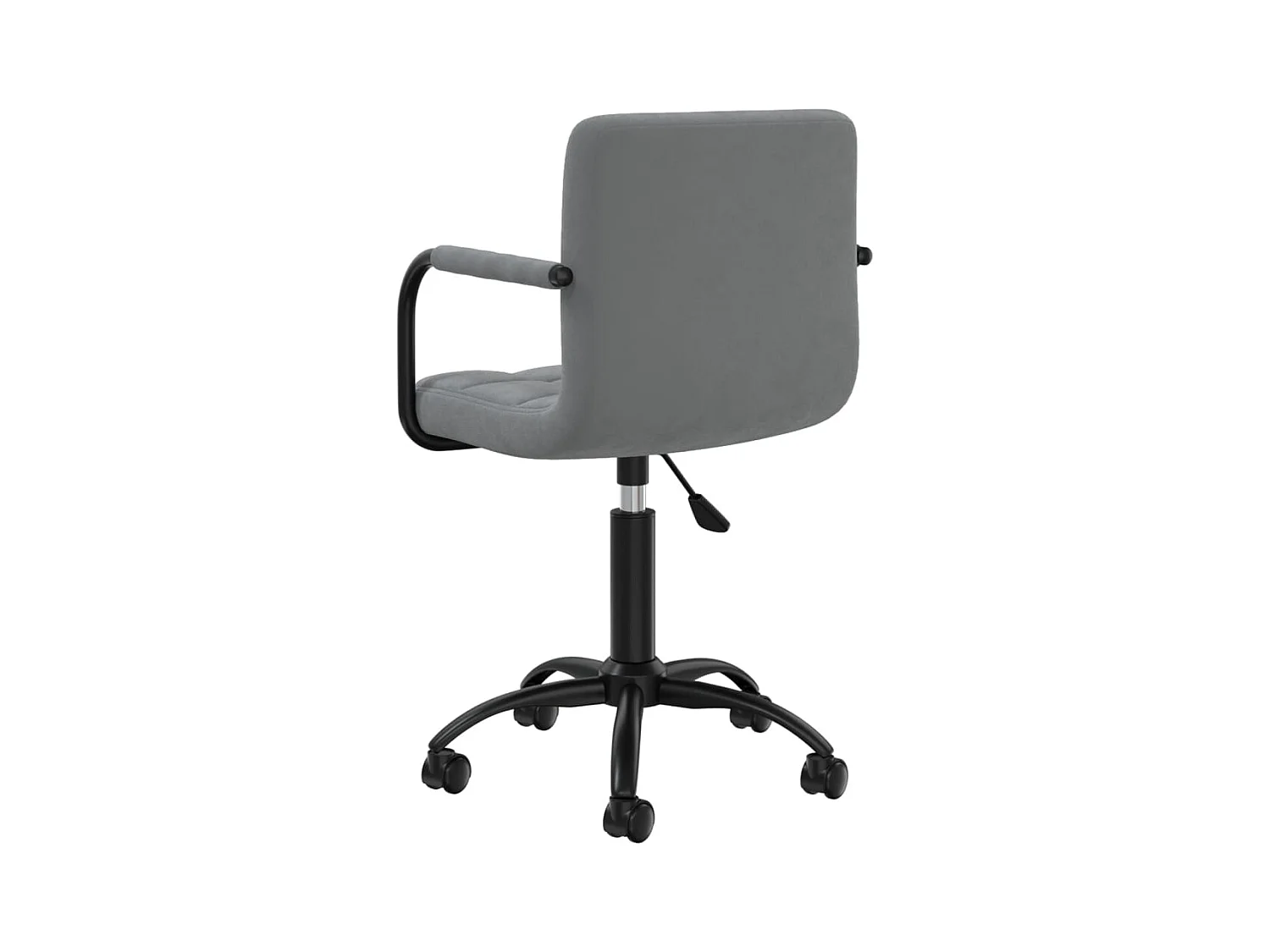 Chaises pivotantes à manger lot de 6 gris foncé velours