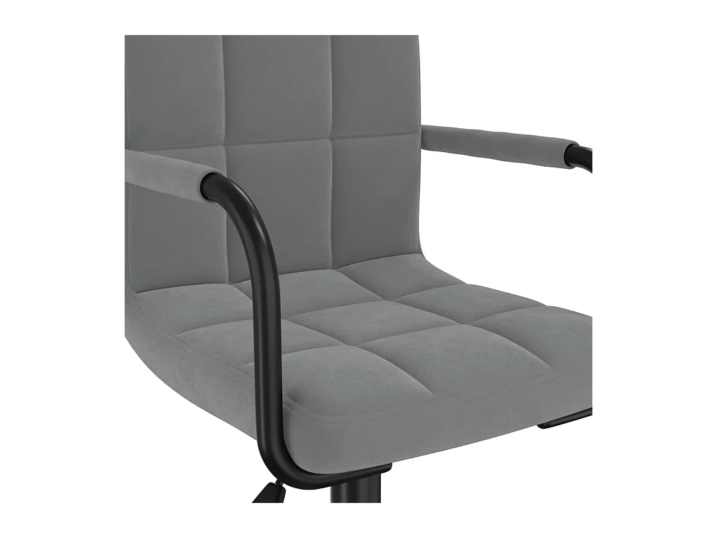 Chaises pivotantes à manger lot de 6 gris foncé velours