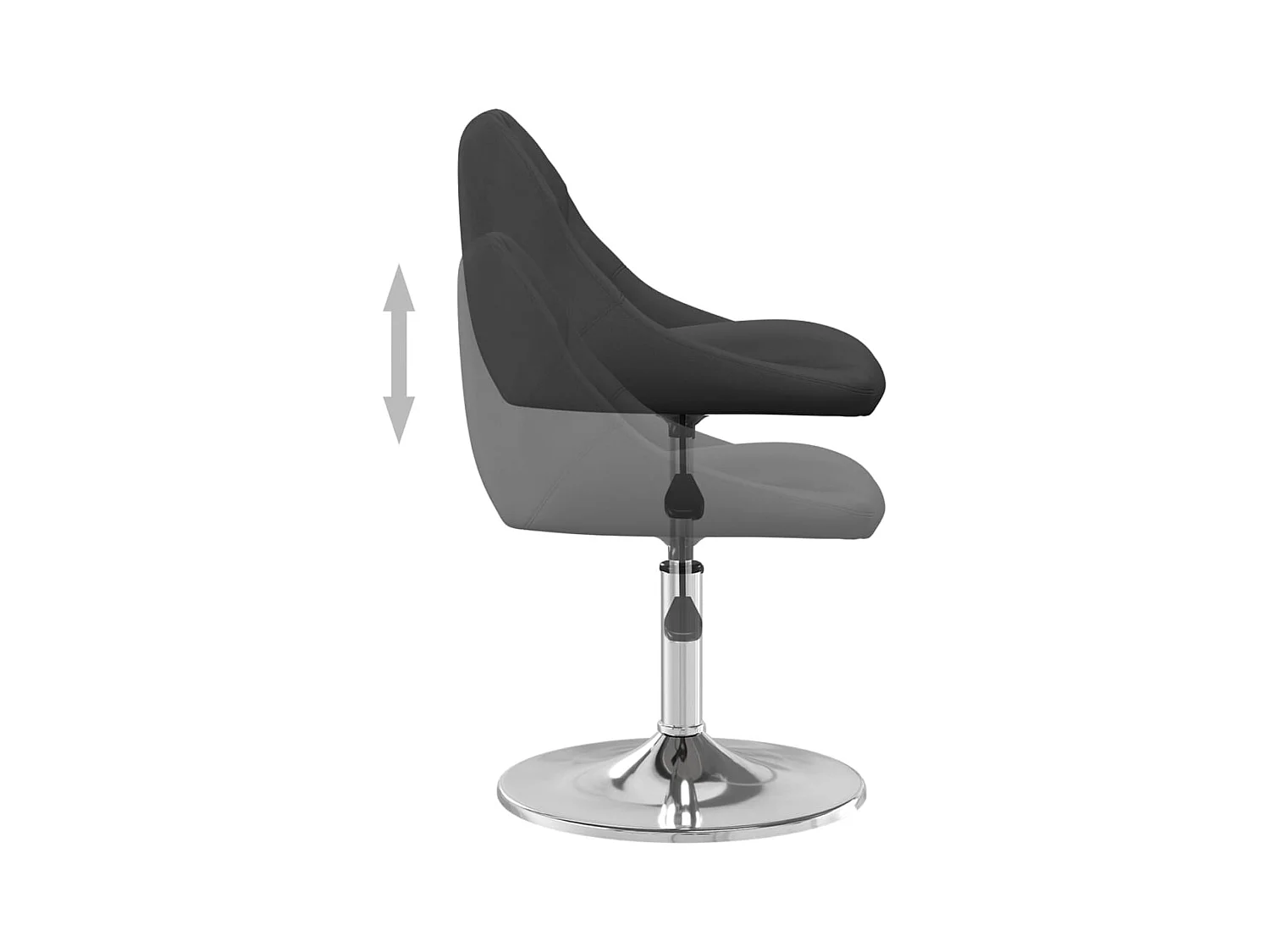 Chaises à manger pivotantes lot de 4 Noir Velours