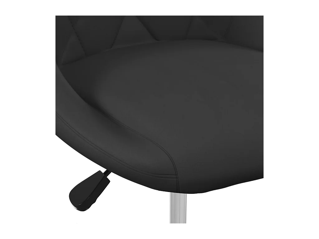 Chaises à manger pivotantes lot de 4 Noir Velours