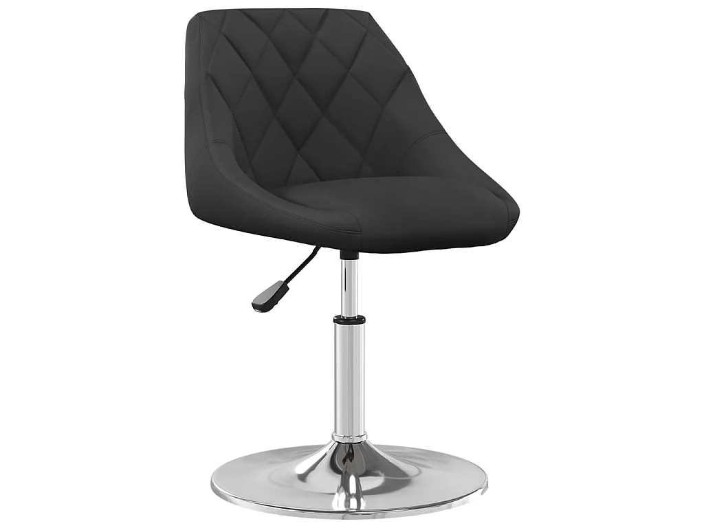 Chaises à manger pivotantes lot de 4 Noir Velours