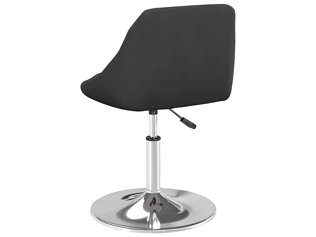 Eetkamerstoelen draaibaar 4 st fluweel zwart