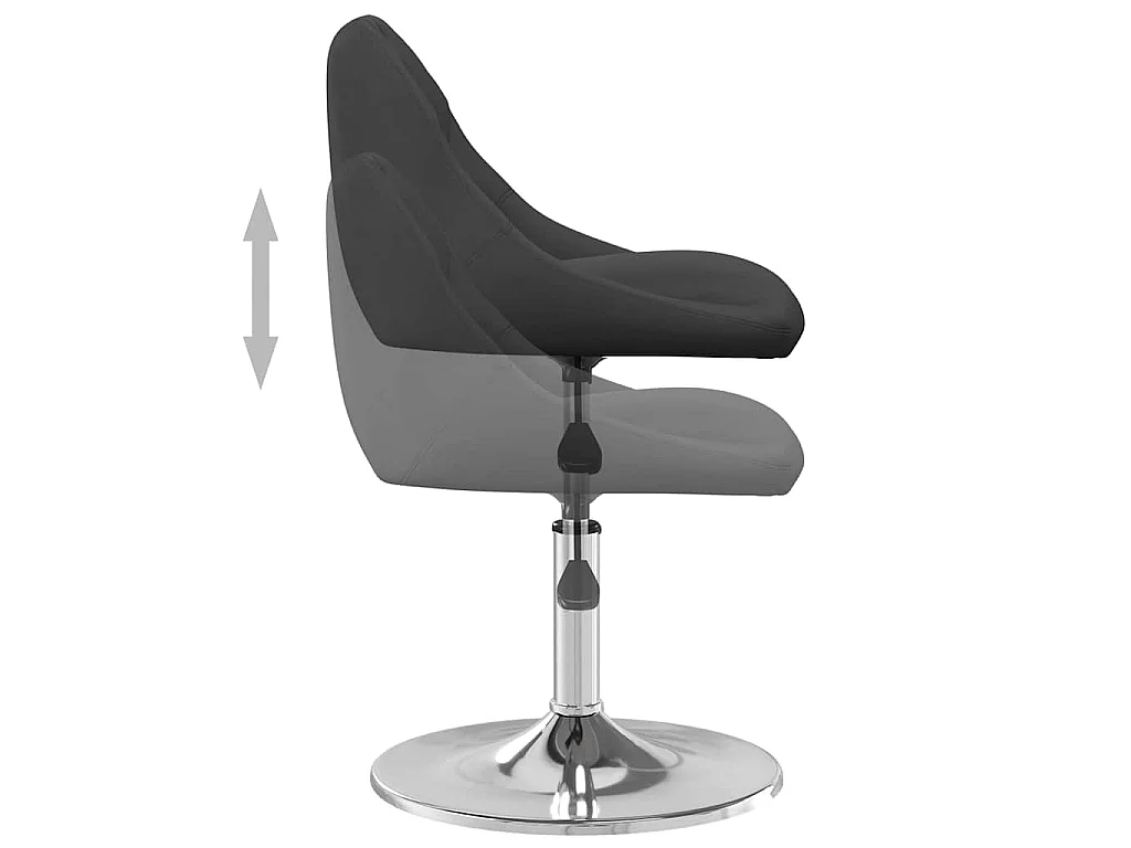 Eetkamerstoelen draaibaar 4 st fluweel zwart