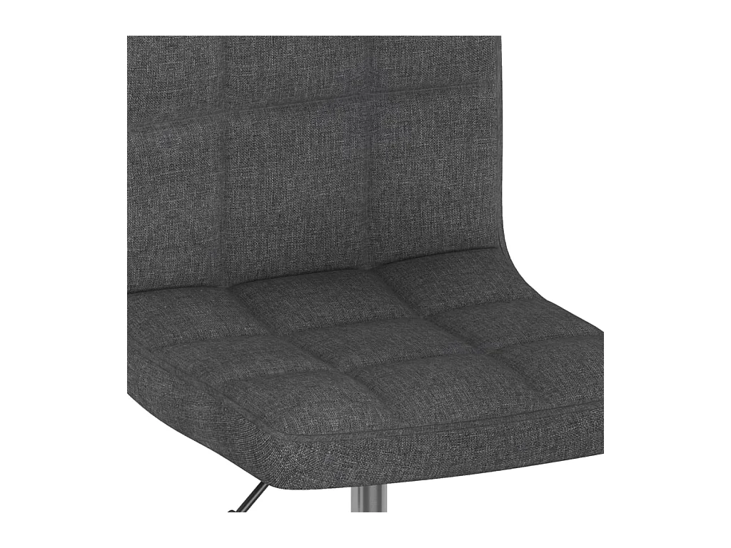 Cadeiras de jantar giratórias 6 pcs tecido cinzento-escuro