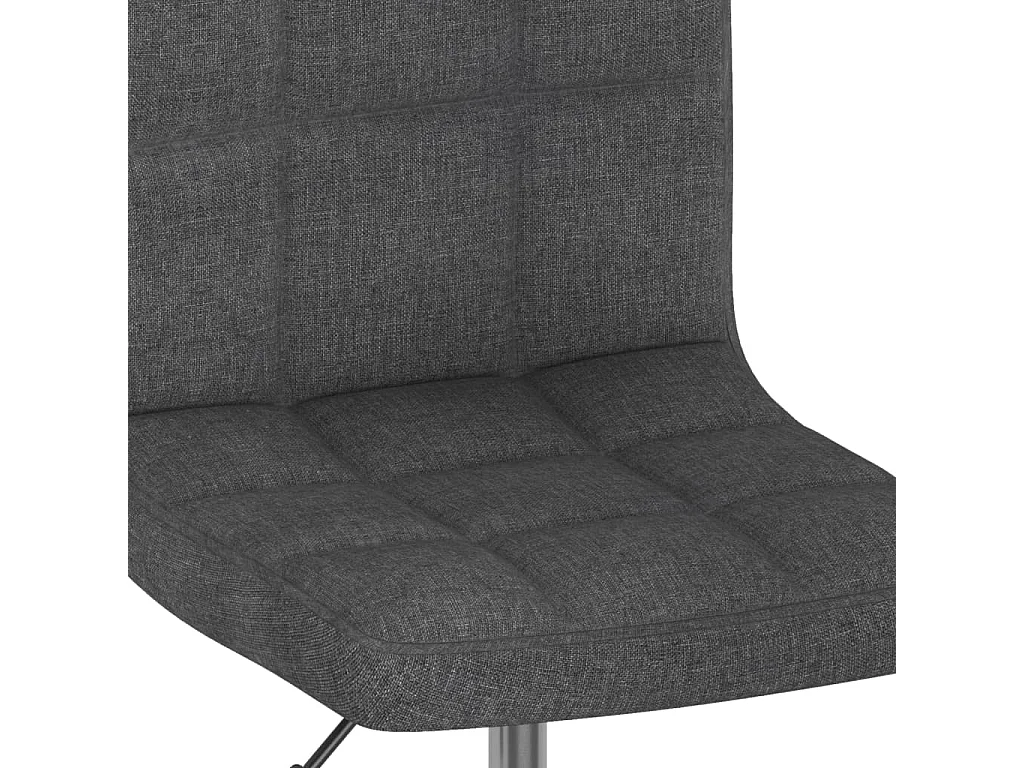 Chaises pivotantes à manger lot de 6 Gris foncé Tissu