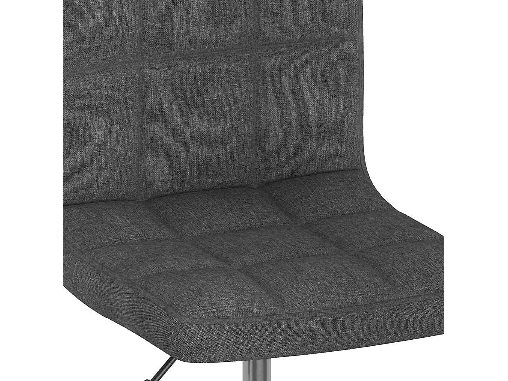 Chaises pivotantes à manger lot de 6 Gris foncé Tissu