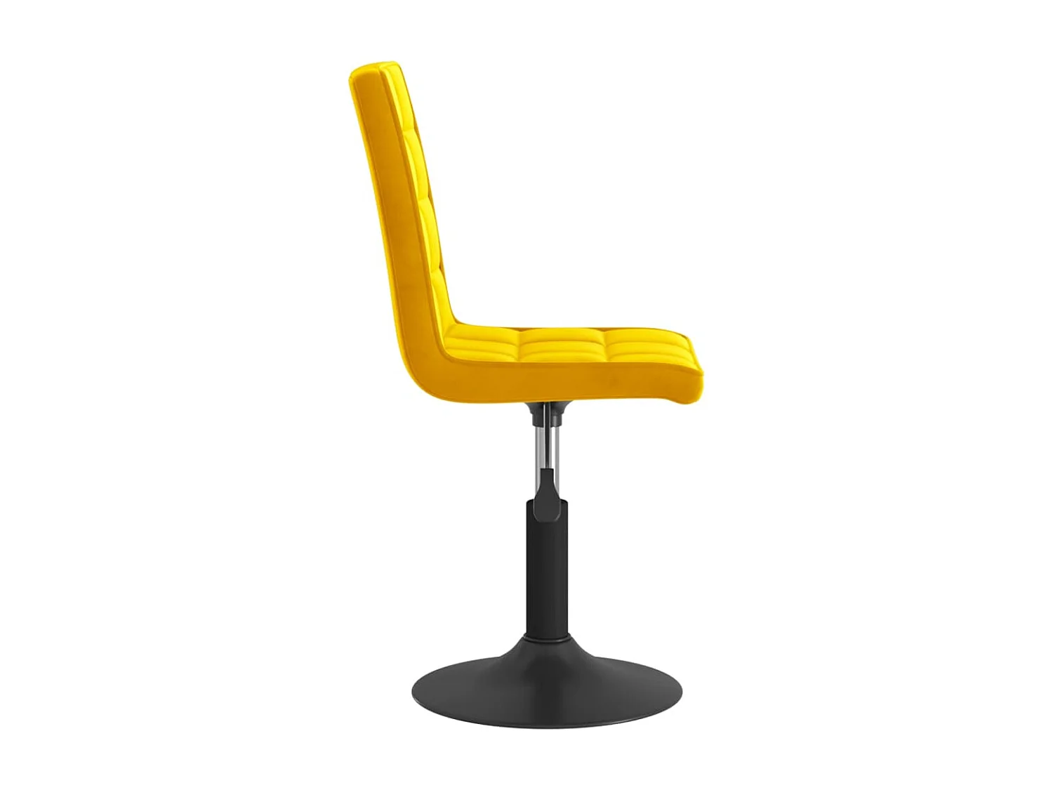 Cadeiras de jantar giratórias 6 pcs veludo amarelo mostarda