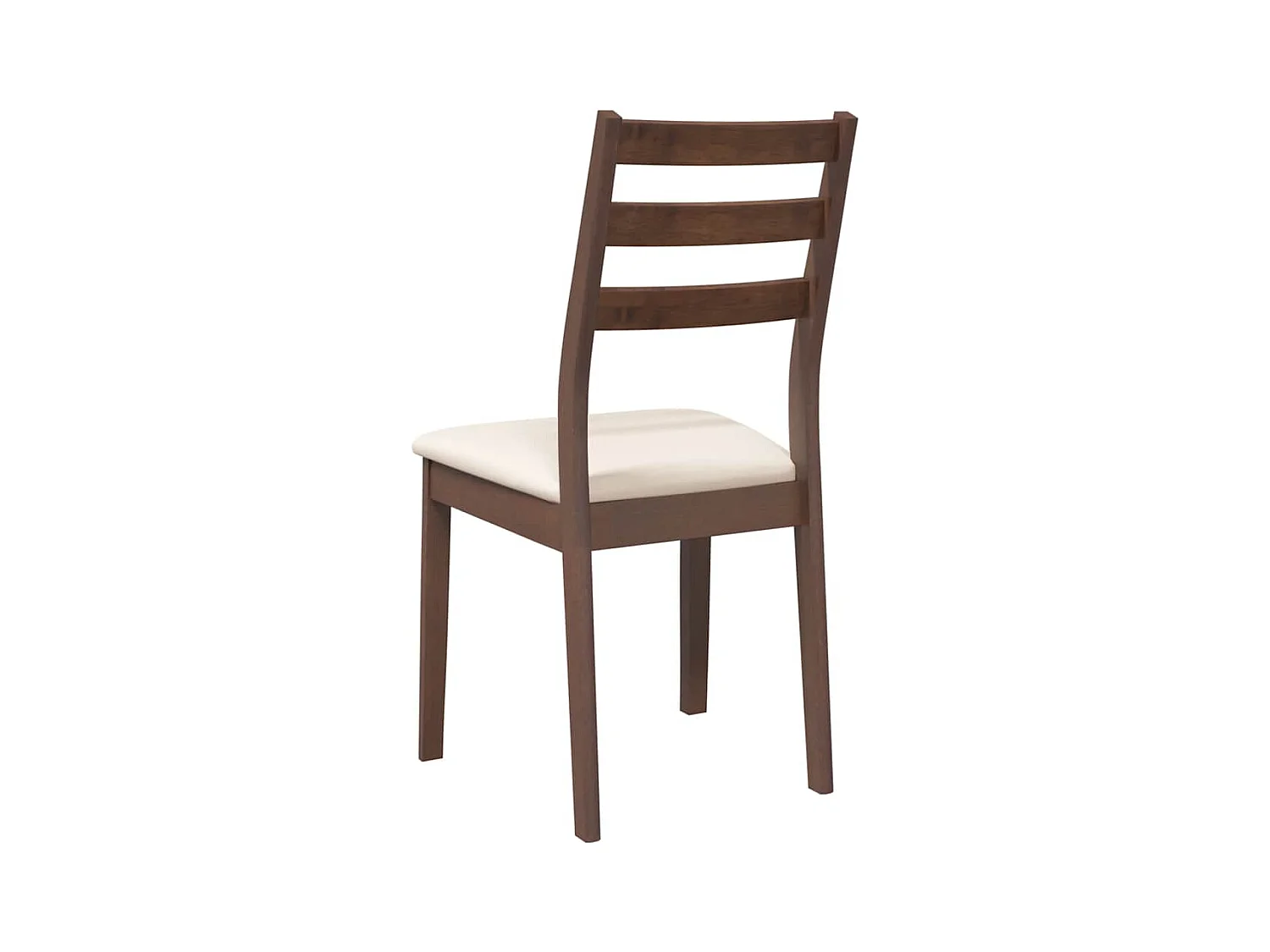 Sillas de comedor con cojines 2 uds madera maciza marrón caucho