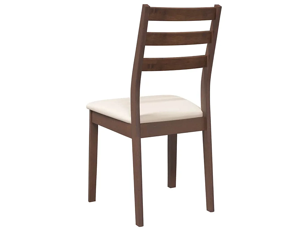 Cadeiras de jantar com almofadões 2 pcs madeira maciça castanho