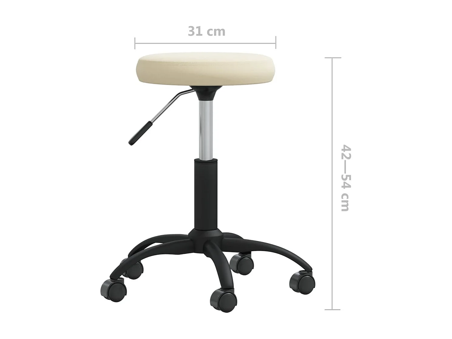 Chaise de salle à manger Crème Velours