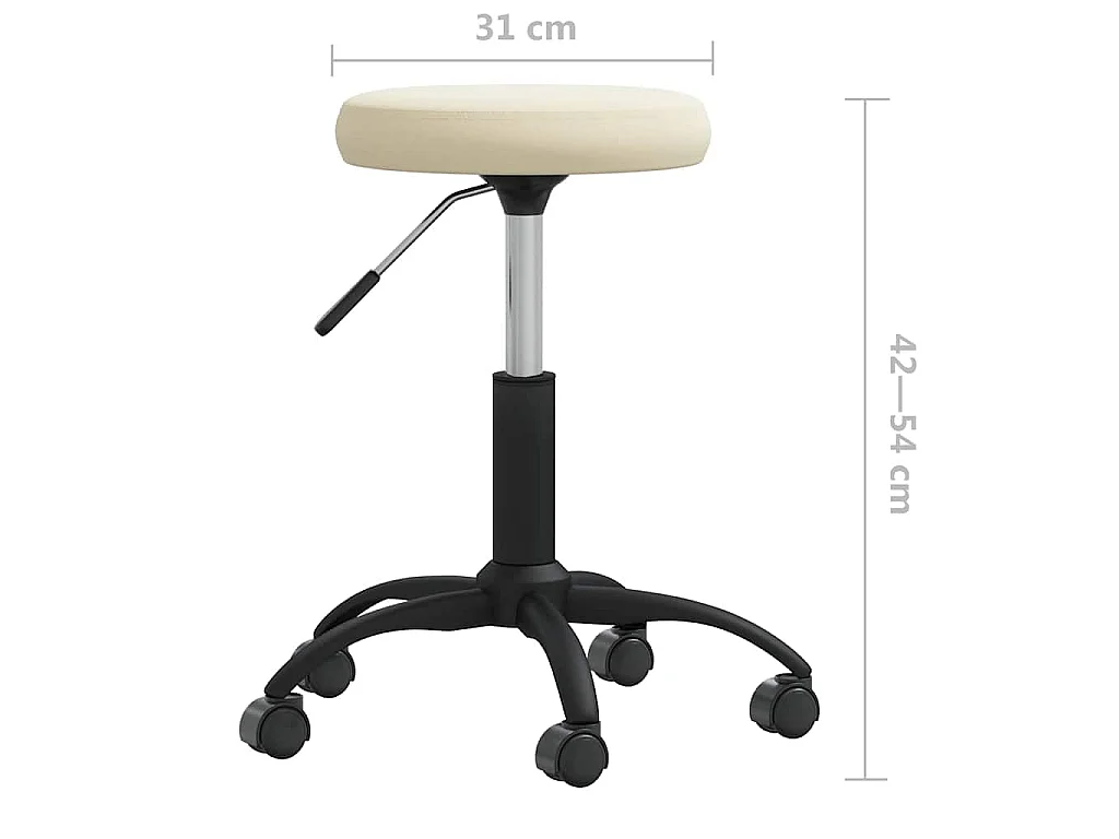 Esszimmerstuhl Creme Samt