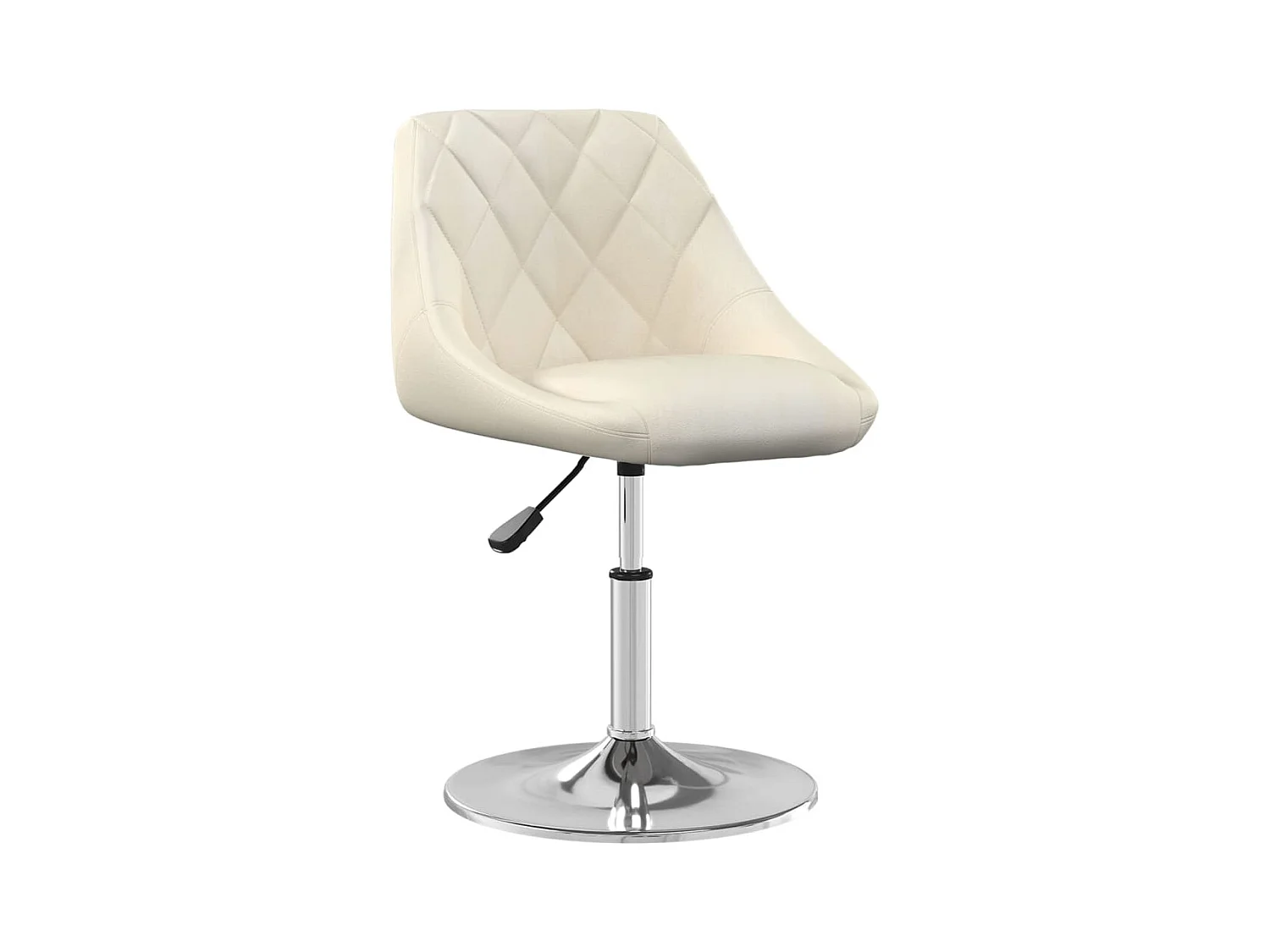 Chaises à manger pivotantes lot de 4 Crème Velours