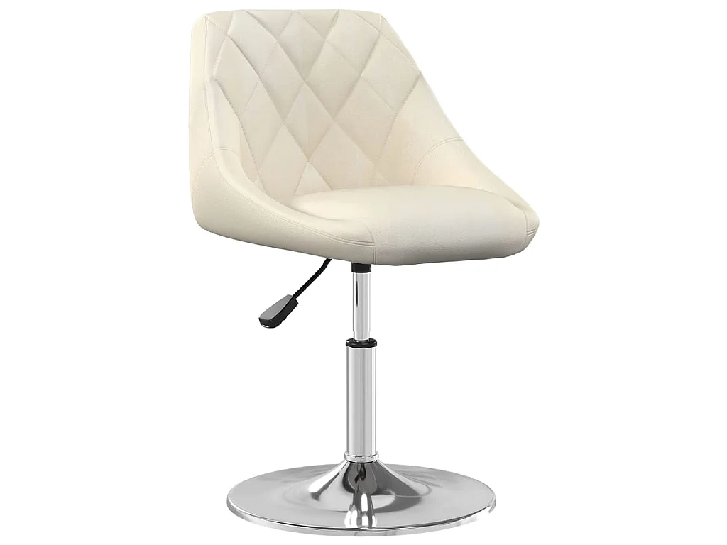 Cadeiras de jantar giratórias 4 pcs veludo cor creme
