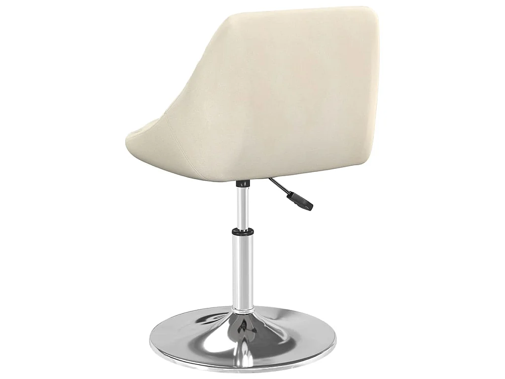 Cadeiras de jantar giratórias 4 pcs veludo cor creme