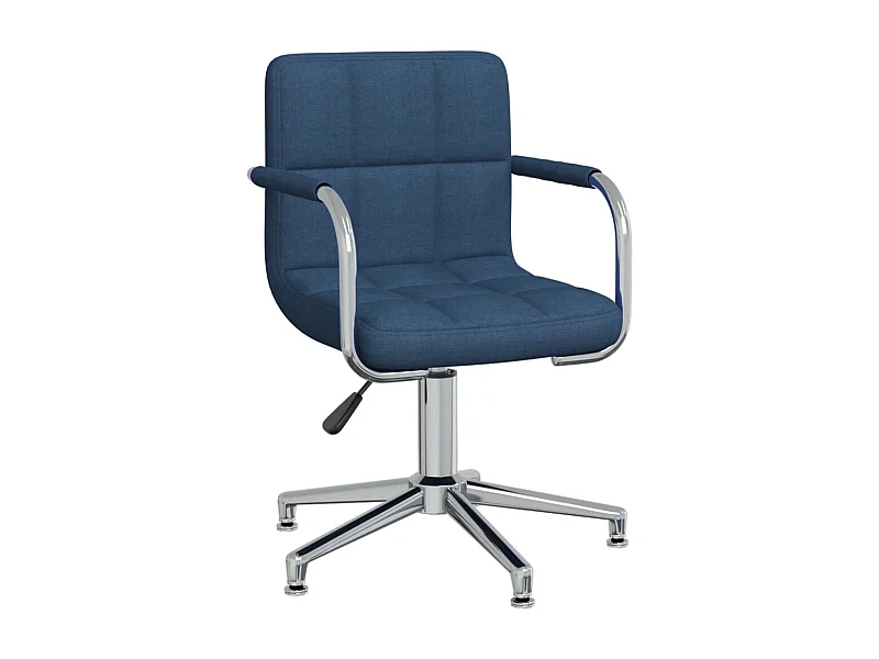 Chaise pivotante de salle à manger Bleu Tissu