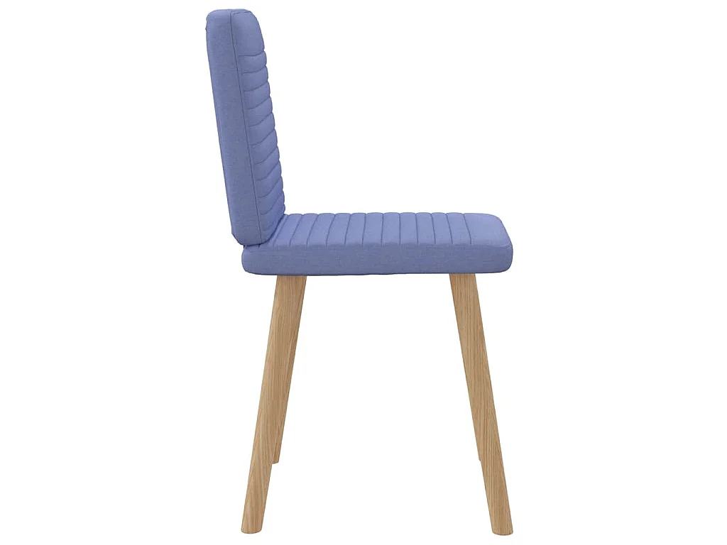 Cadeiras de jantar 2 pcs Jeans Tecido Azul