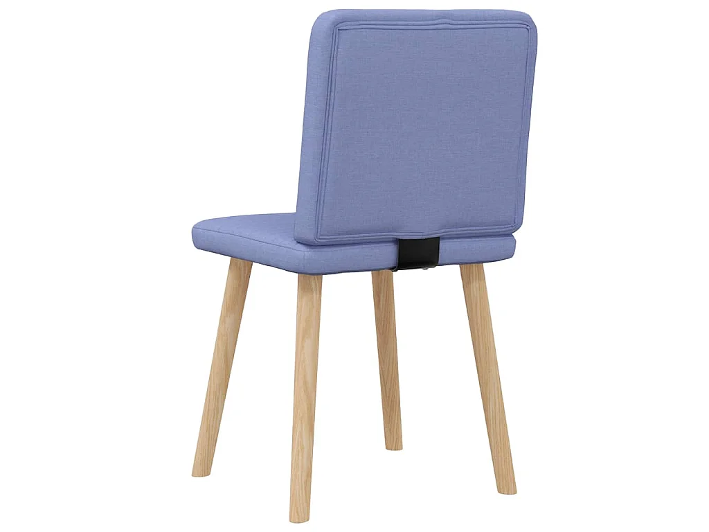 Cadeiras de jantar 2 pcs Jeans Tecido Azul