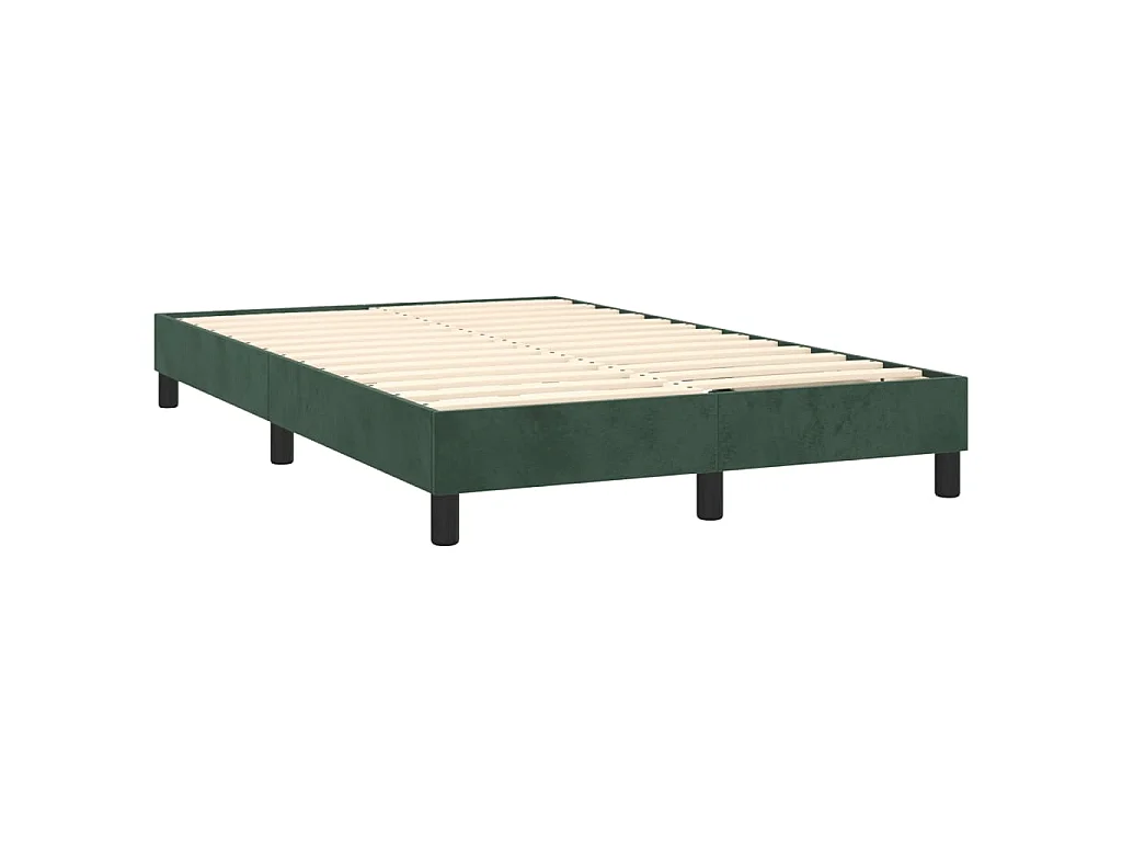 Boxspring met matras fluweel donkergroen 120x200 cm