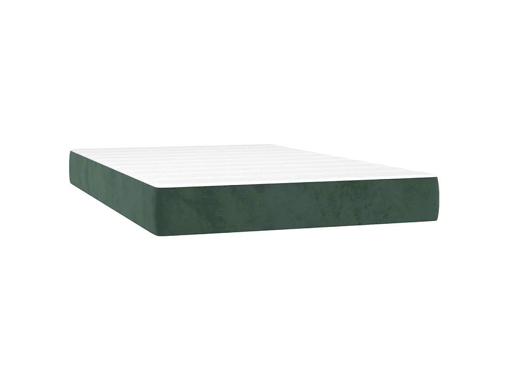 Boxspring met matras fluweel donkergroen 120x200 cm