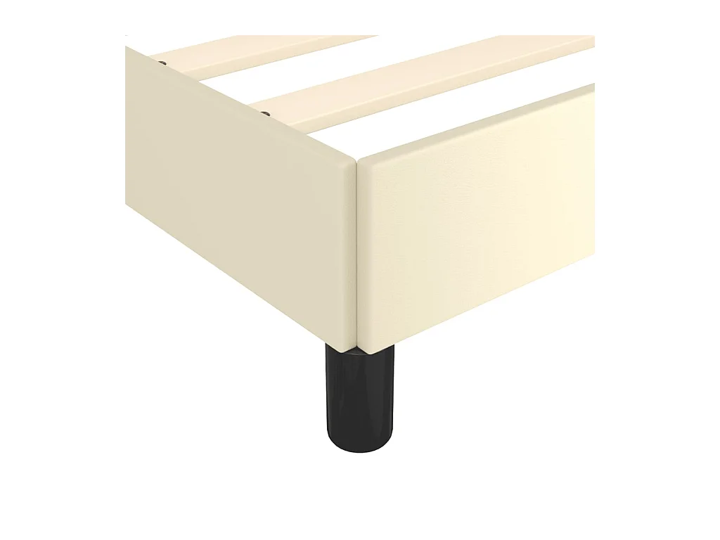 Cadre de lit Crème 120x200 cm Similicuir