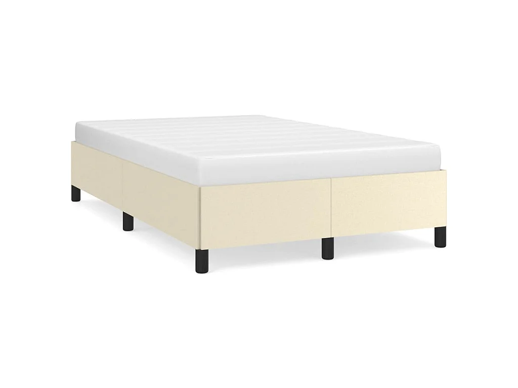 Bettgestell Creme 120x200 cm Kunstleder