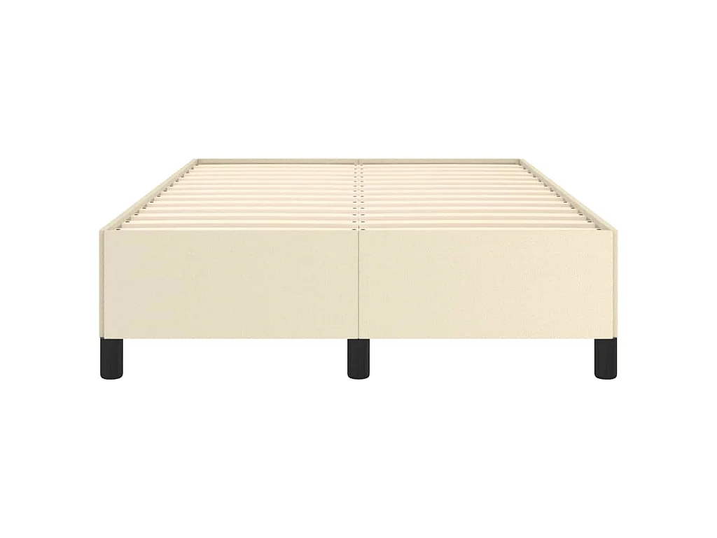 Bettgestell Creme 120x200 cm Kunstleder