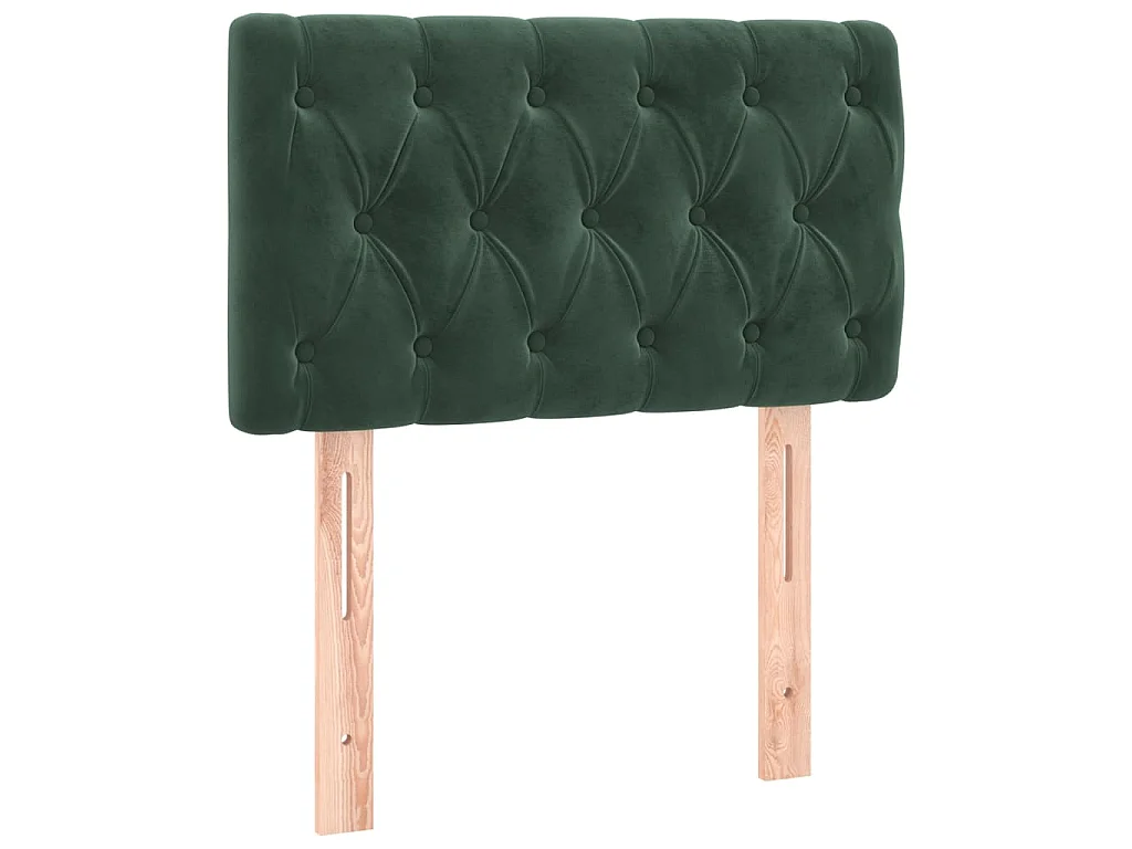 Sommier à lattes de lit et matelas Vert foncé 80x200 cm Velours