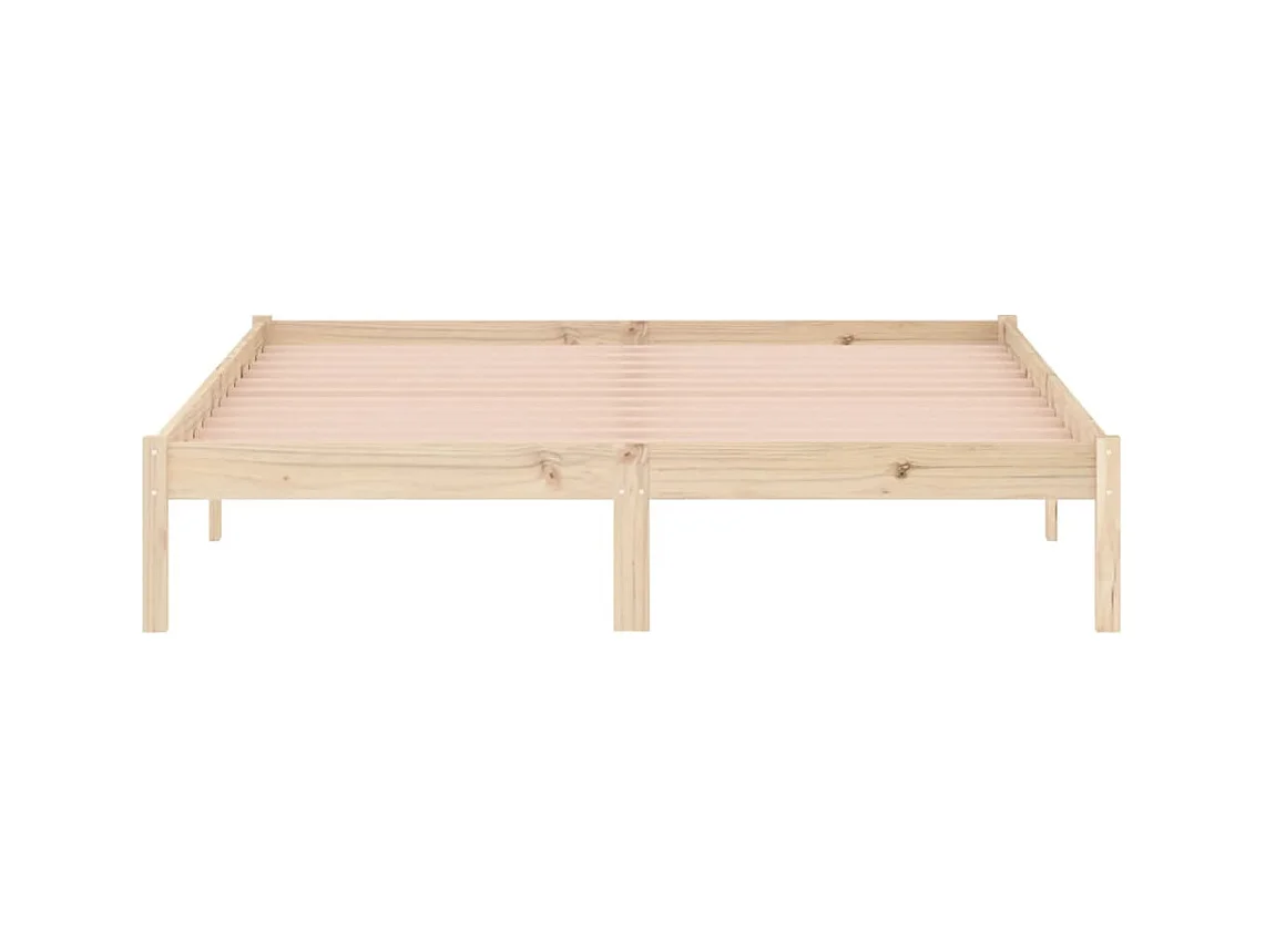 Cadre de lit sans matelas 152x203 cm bois massif de pin