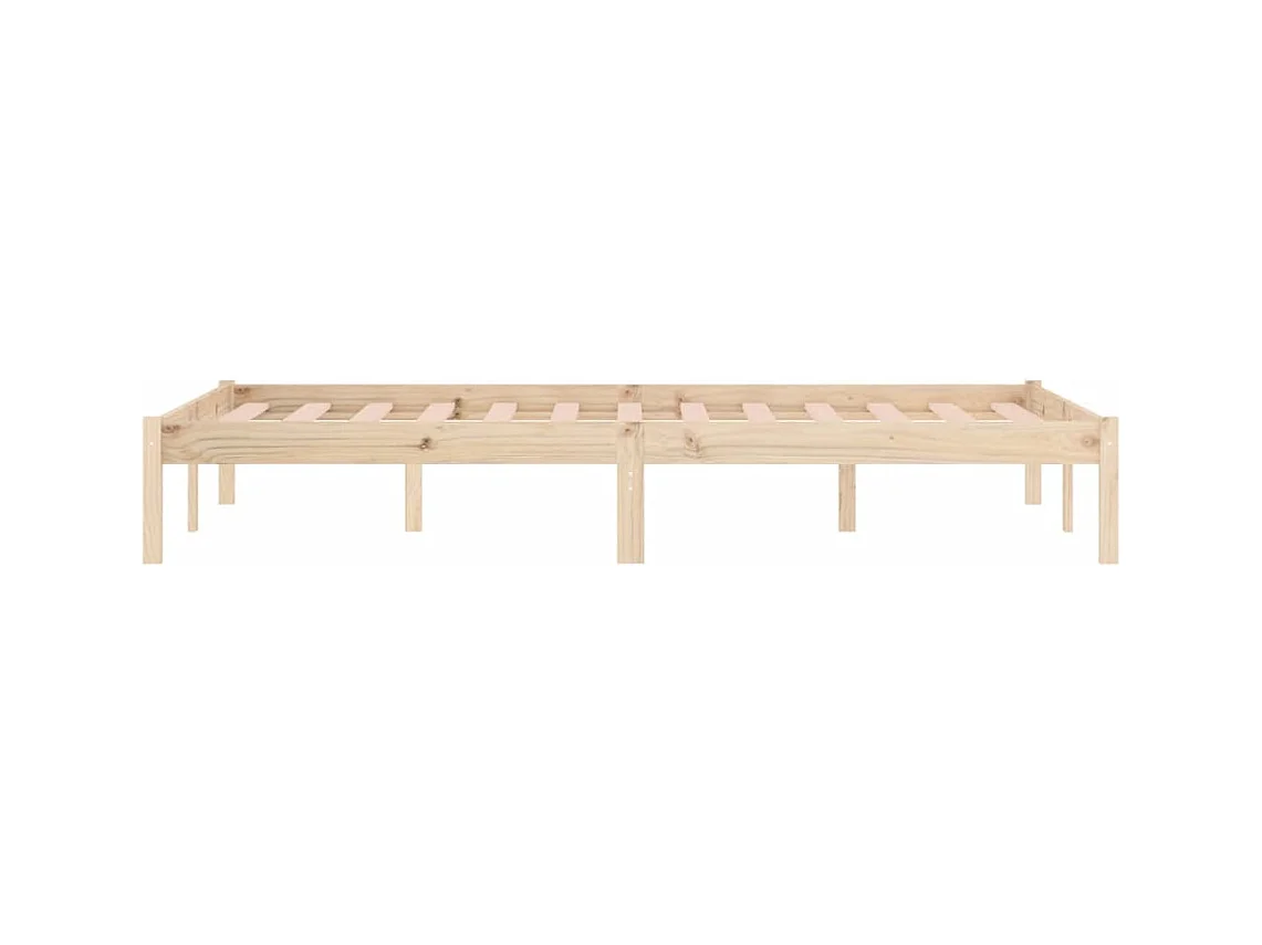 Cadre de lit sans matelas 152x203 cm bois massif de pin