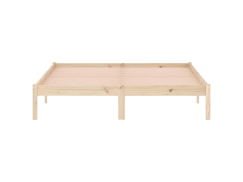 Cadre de lit sans matelas 152x203 cm bois massif de pin