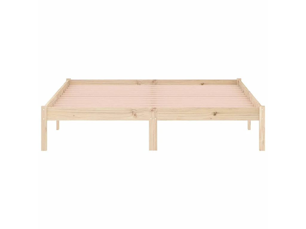 Cadre de lit sans matelas 152x203 cm bois massif de pin