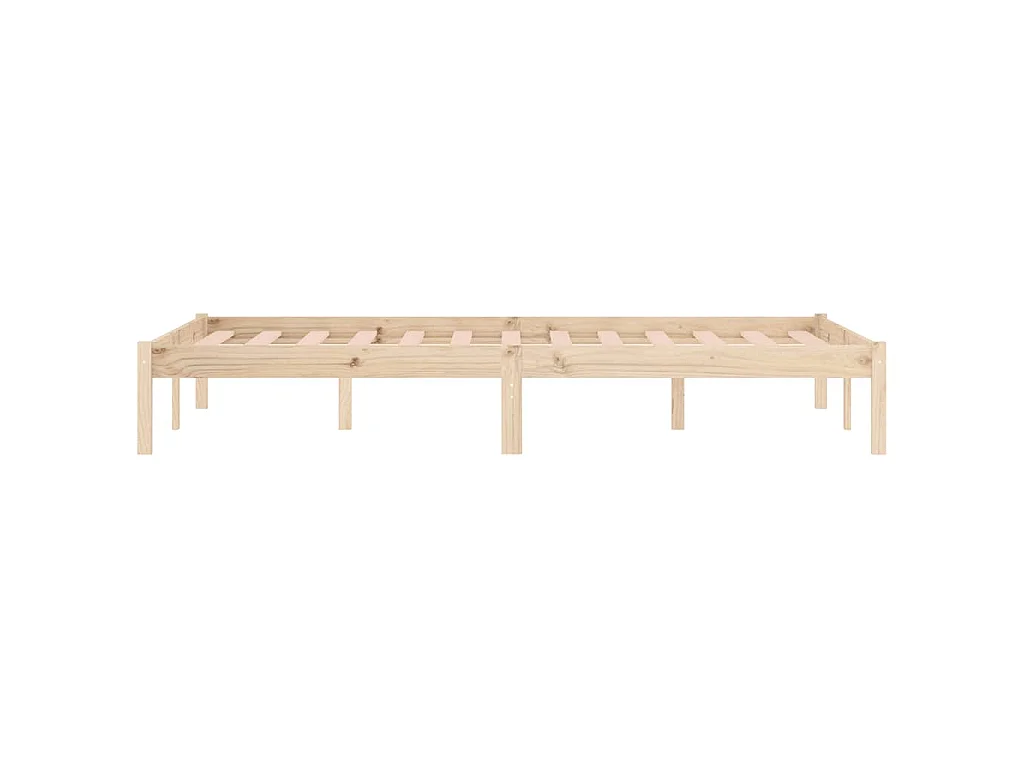 Cadre de lit sans matelas 152x203 cm bois massif de pin