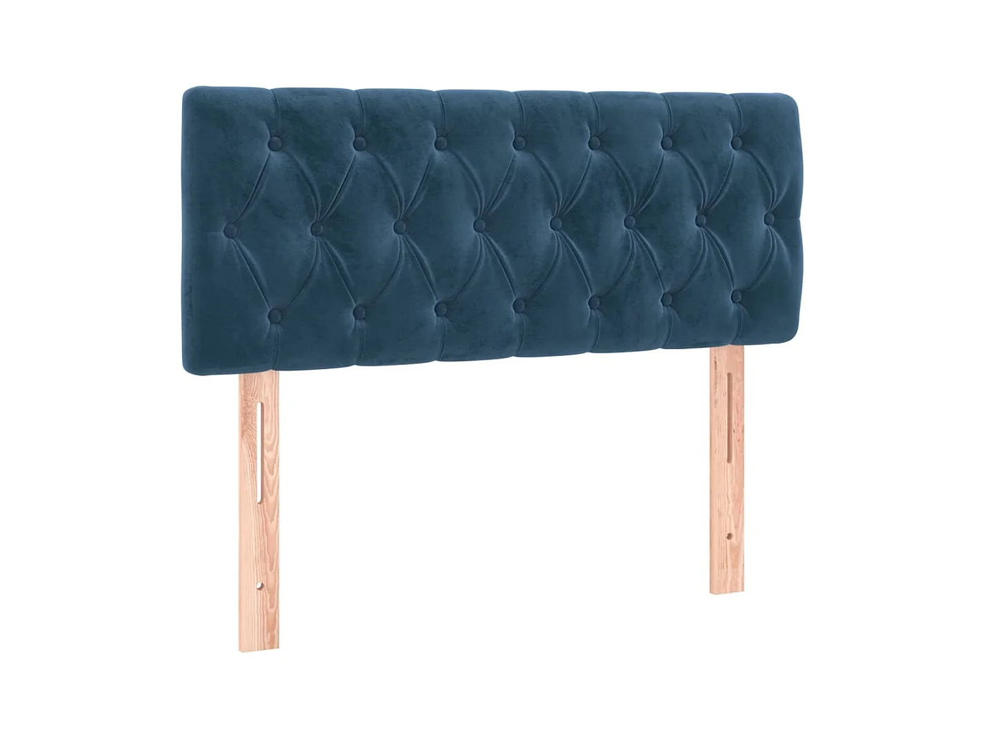 Cama com molas/colchão 100x200 cm veludo azul-escuro