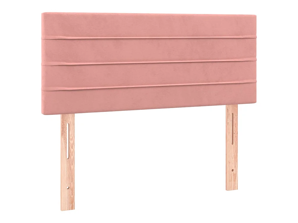 Boxspring met matras fluweel roze 90x190 cm
