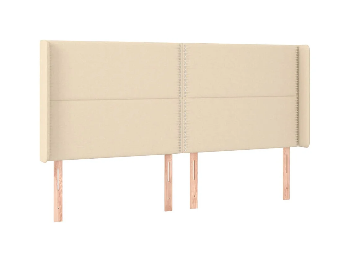 Boxspring met matras en LED stof crèmekleurig 180x200 cm