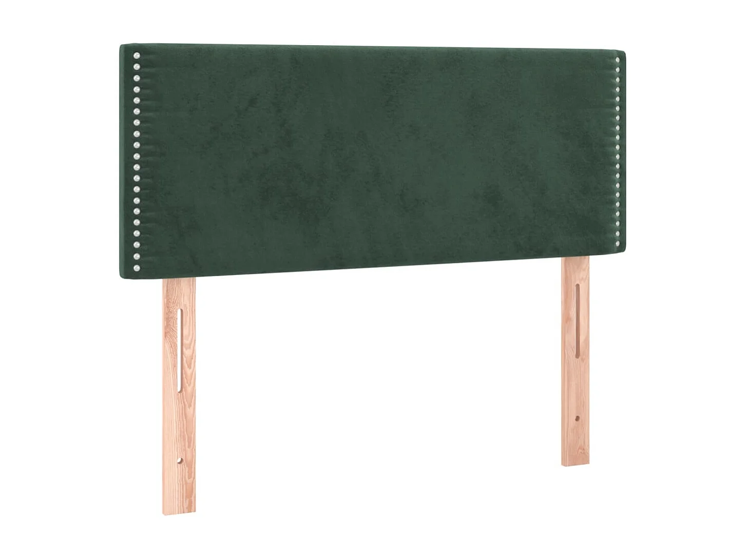 Cama box spring con colchón terciopelo verde oscuro 100x200 cm