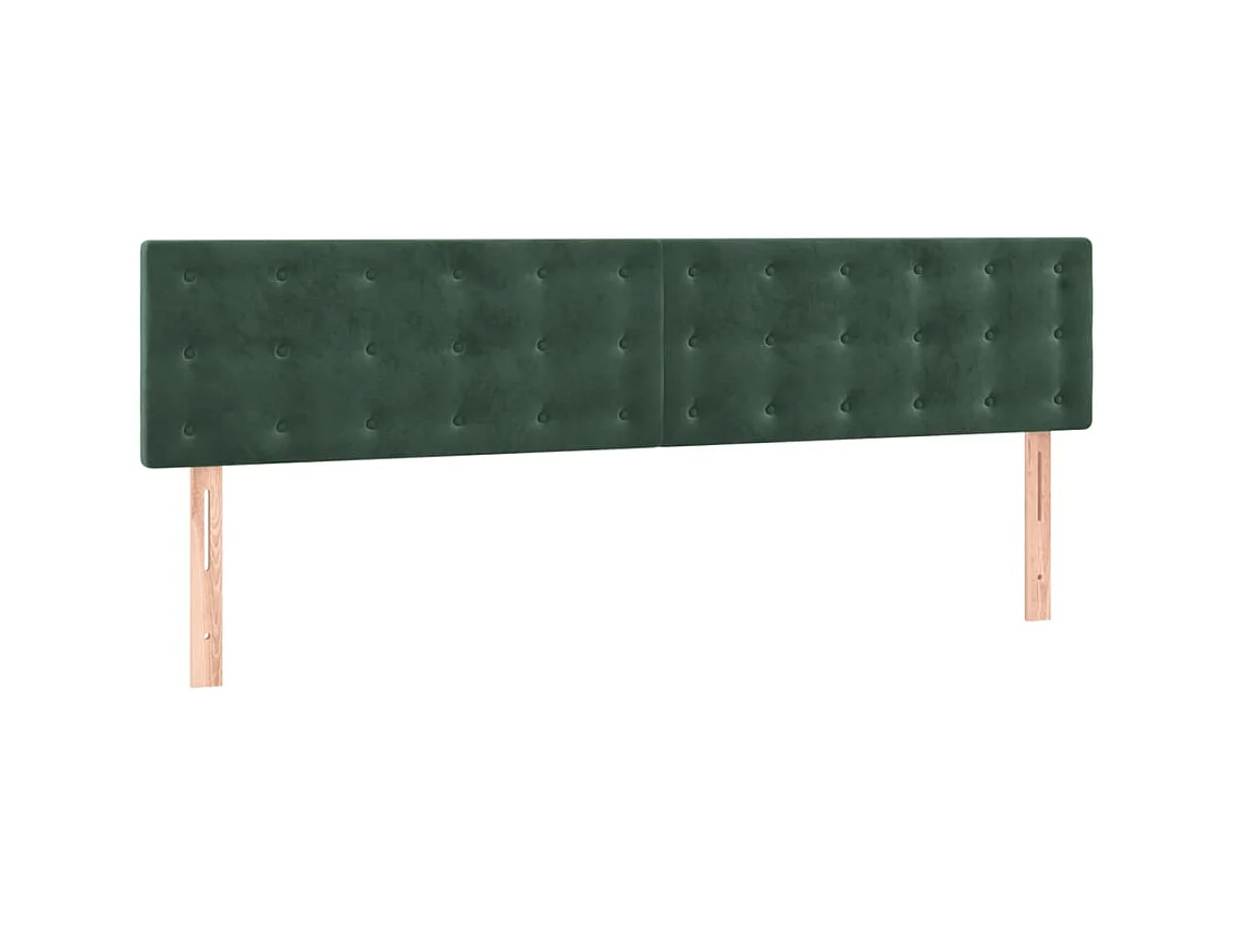 Cama box spring con colchón terciopelo verde oscuro 180x200 cm